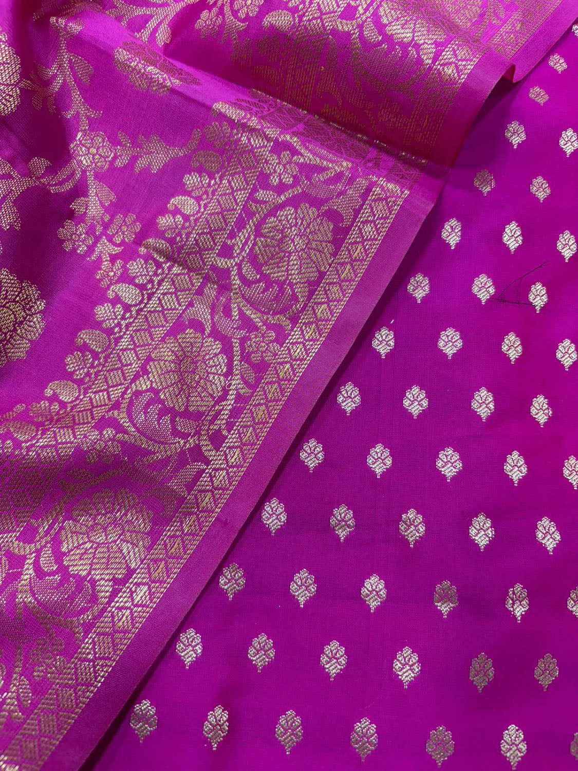 Pink Banarasi Silk Small Booti Design Suit With Pink Banarasi Silk Dupatta - Luxurion World