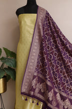 Elegant Green Banarasi Brocade Silk Suit With Banarasi Bandhani Weaved Georgette Dupatta - Luxurion World