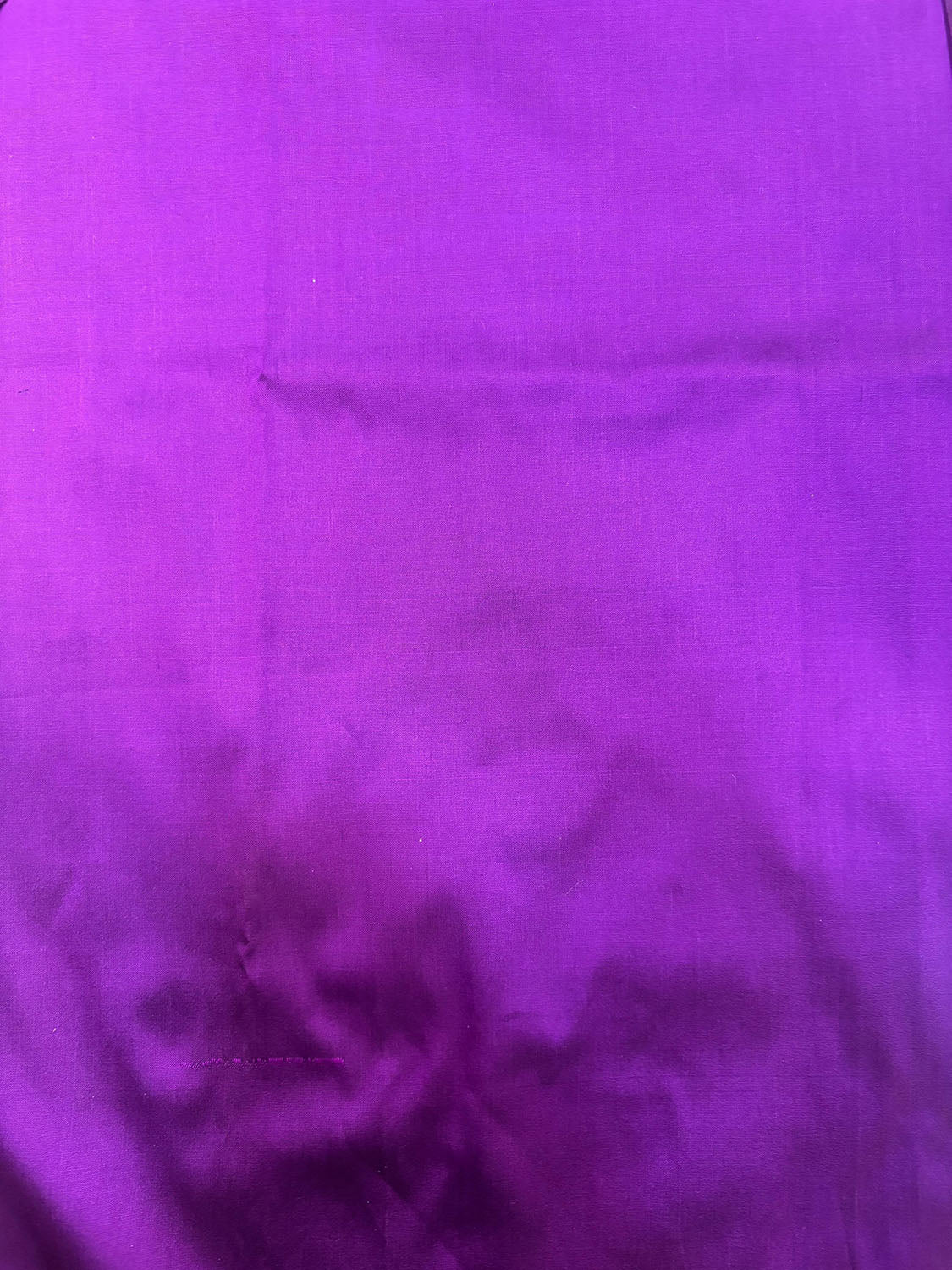 Stunning Purple Plain Silk Suit With Purple Hand Embroidered Kantha Pure Bangalore Silk Dupatta - Luxurion World