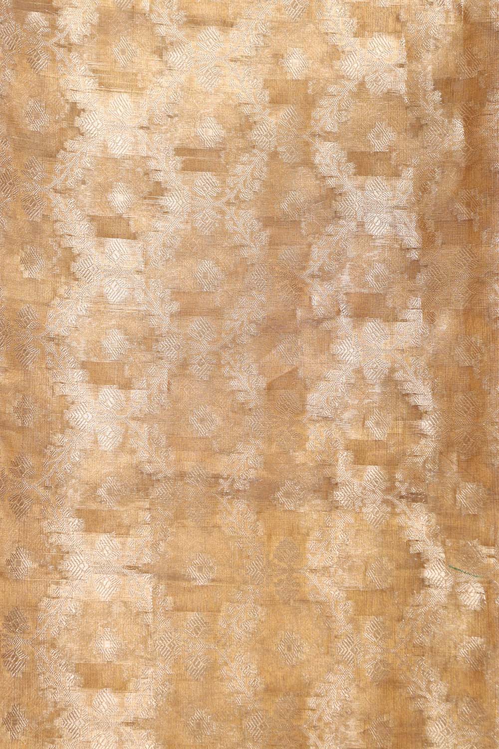 IS4B125122601 Dyeable Banarasi Pure Tissue Silk Suit With Brown Handloom Banarasi Pure Katan Silk Booti Design Dupatta - Luxurion World