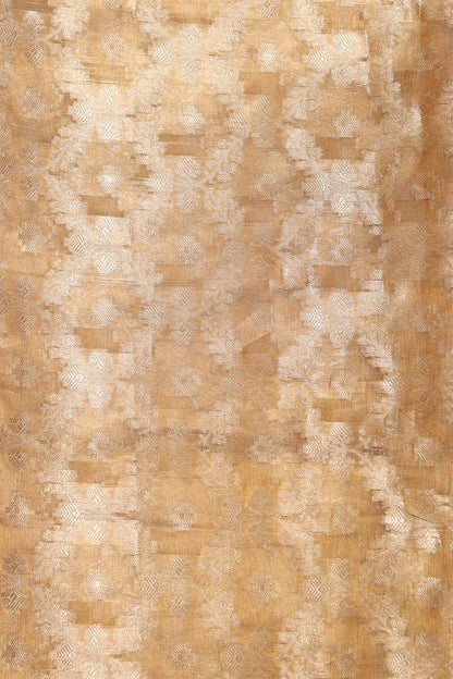 IS4B125122601 Dyeable Banarasi Pure Tissue Silk Suit With Brown Handloom Banarasi Pure Katan Silk Booti Design Dupatta - Luxurion World