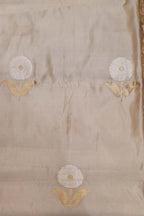 Stunning Dyeable Handloom Banarasi Tissue Katan Silk Suit With Dyeable Banarasi Handloom Pure Tissue Silk Flower Design Dupatta - Luxurion World