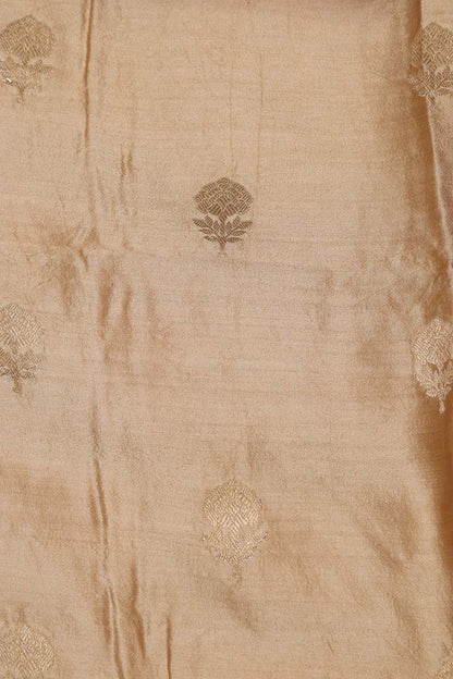 Pastel Banarasi Handloom Chiniya Silk Suit With Black Handloom Banarasi Pure Katan Silk Dupatta