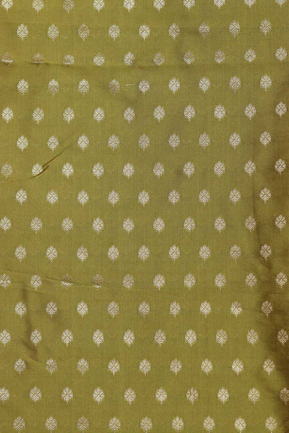 Green Banarasi Silk Small Booti Design Suit With Green Paithani Silk Flower & Peacock Design Dupatta