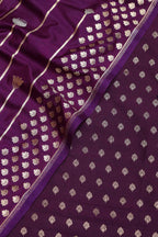 Elegant Purple Banarasi Silk Small Booti Design Suit With Purple Banarasi Silk Dupatta - Luxurion World