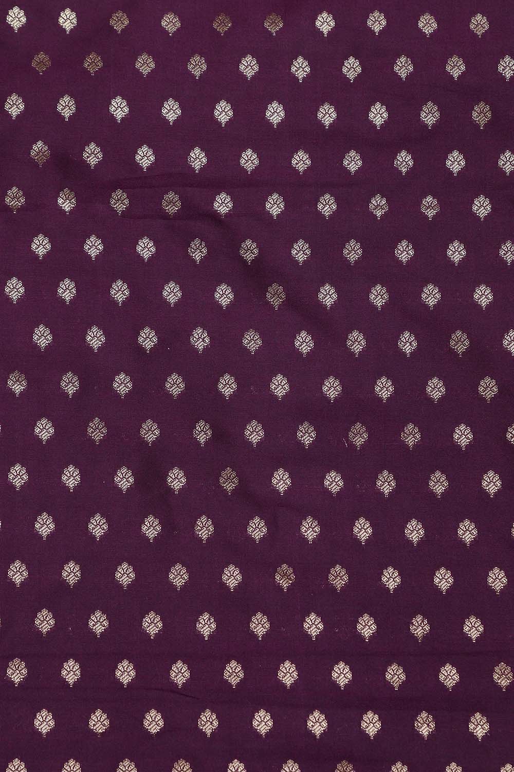 Elegant Purple Banarasi Silk Small Booti Design Suit With Purple Banarasi Silk Dupatta - Luxurion World