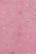 Pink Banarasi Silk Suit With Grey Banarasi Silk Dupatta - Luxurion World