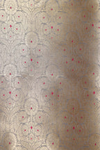 Grey Banarasi Silk Brocade Meenakari Suit With Red Banarasi Silk Dupatta - Luxurion World