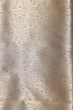 Grey Banarasi Silk Brocade Meenakari Suit With Red Banarasi Silk Dupatta - Luxurion World