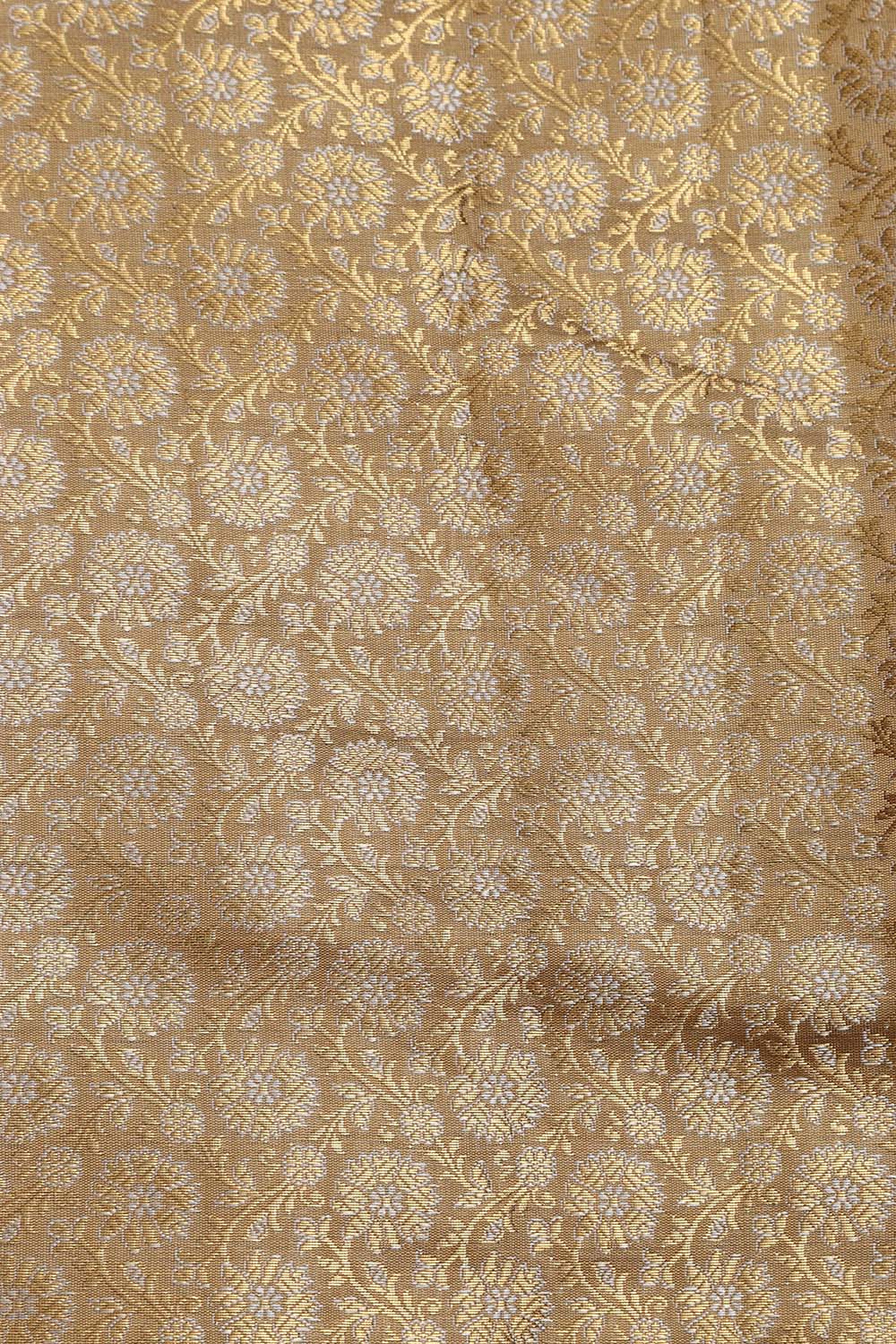 Green Handloom Banarasi Silk Brocade Sona Roopa Flower Design Suit With White Paithani Silk Pichwai Cow Design Dupatta