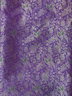 Purple Pure Silk Banarasi Suit With Katan Silk Dupatta - Luxurion World