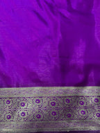 Purple Banarasi Suit With Black Paithani Silk Dupatta - Luxurion World