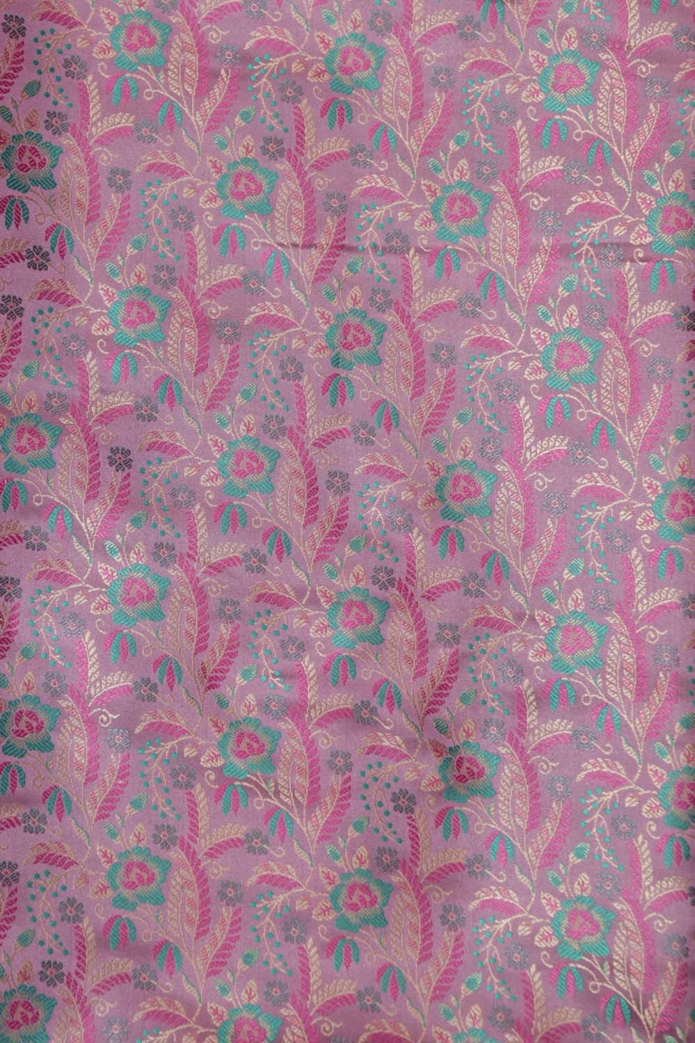 Pink Banarasi Weaved Silk Suit Set - Luxurion World