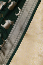 Green Banarasi Weaved Silk Suit Set - Luxurion World