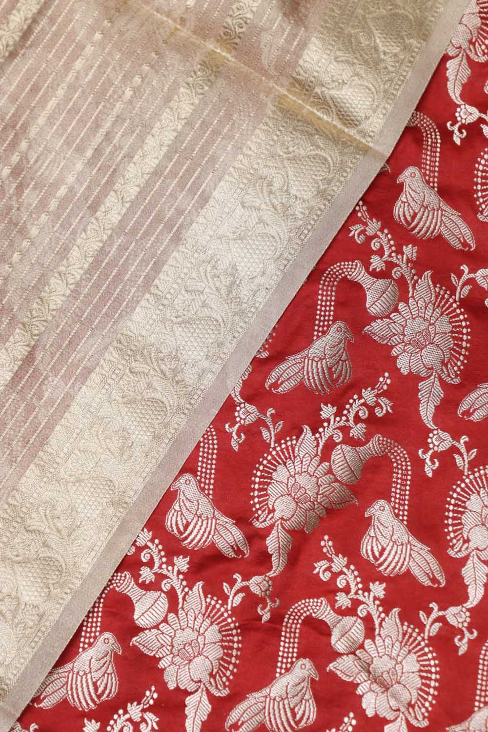 Pastel Banarasi Weaved Silk Suit Set - Luxurion World