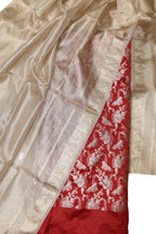 Pastel Banarasi Weaved Silk Suit Set - Luxurion World