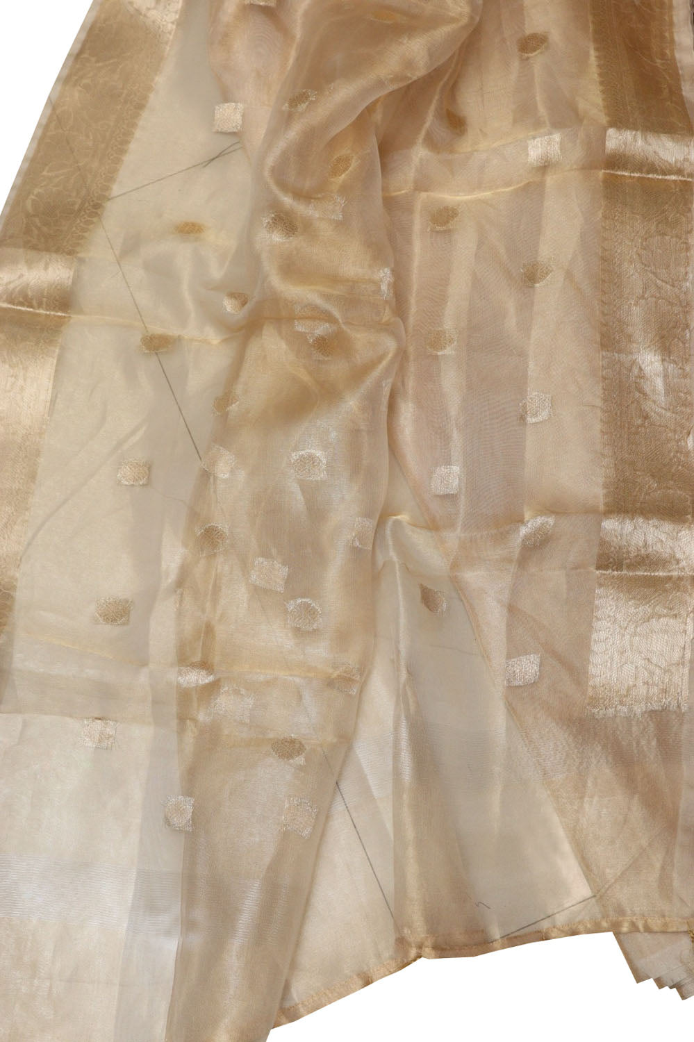 Banarasi Dyeable Tissue Katan Silk Suit With Tissue Dupatta - Luxurion World- Crafted Heirlooms