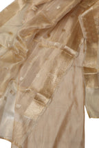 Banarasi Dyeable Tissue Katan Silk Suit With Tissue Dupatta - Luxurion World- Crafted Heirlooms