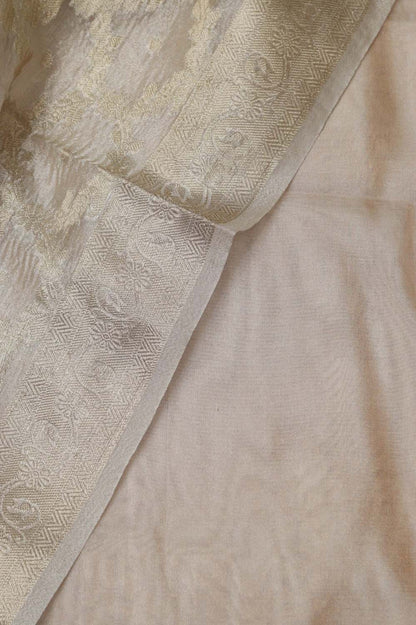 Banarasi Dyeable Tissue Katan Silk Suit With Tissue Dupatta