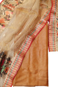 Pastel Banarasi Tissue Silk Suit Set 3 Piece with Paithani Border Dupatta - Luxurion World