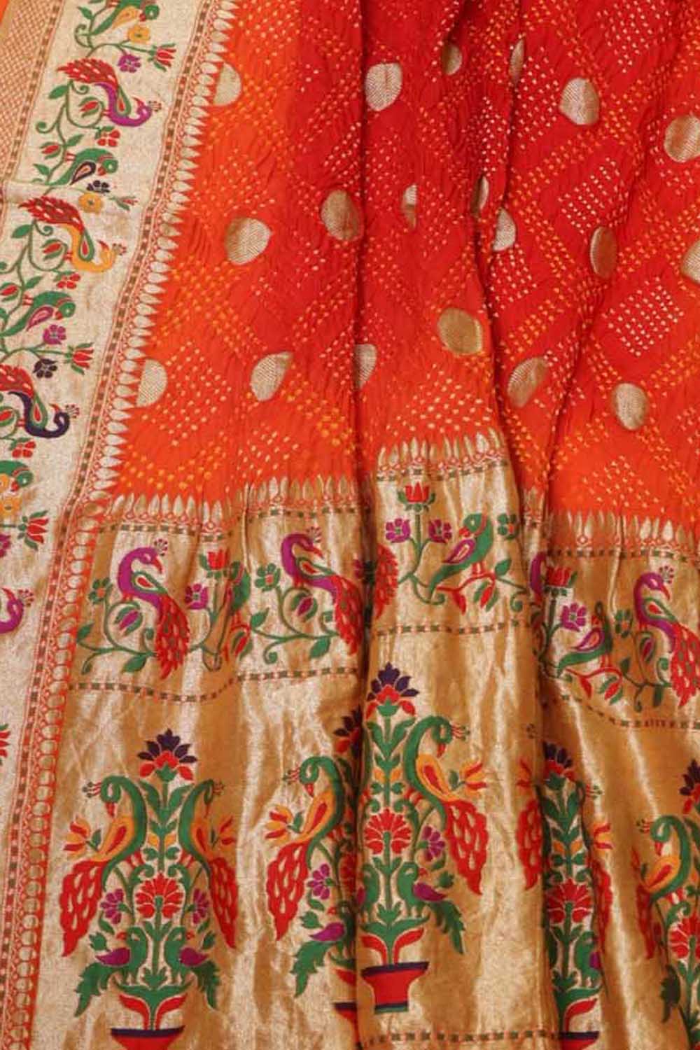 Yellow Banarasi Bandhani Chiniya Silk Suit with Pure Georgette Banarasi Bandhani Dupatta Set 3 Piece - Luxurion World