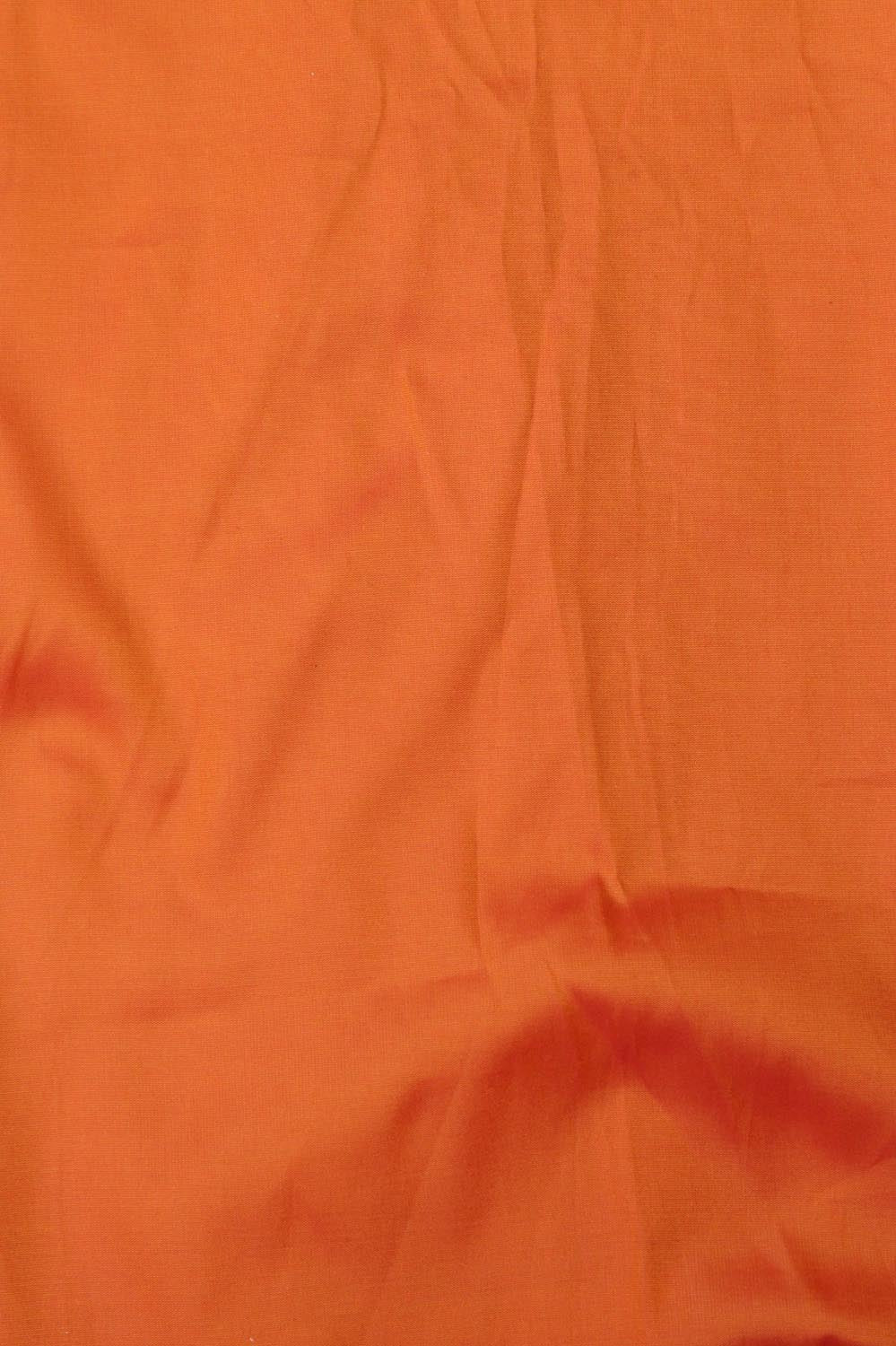 Orange Banarasi Plain Silk Suit with Pure Georgette Banarasi Bandhani Dupatta Set 3 Piece - Luxurion World