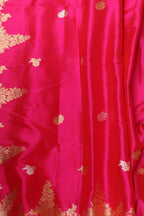 Blue Pure Katan Silk Suit with Pure Scallop Border Pink Banarasi Silk Dupatta Set 3 Piece - Luxurion World