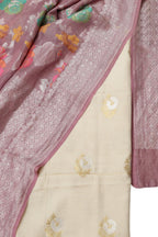 Dyeable Banarasi Moonga Silk Suit with Meenakari Moonga Georgette Dupatta - Luxurion World
