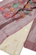 Dyeable Banarasi Moonga Silk Suit with Meenakari Moonga Georgette Dupatta - Luxurion World