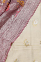 Dyeable Banarasi Moonga Silk Suit with Meenakari Moonga Georgette Dupatta - Luxurion World