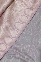 Multicolor Handloom Banarasi Silk Suit With Pink Banarasi Silk Floral Design Dupatta - Luxurion World
