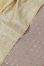 Pastel Banarasi Silk Small Booti Design Suit With Banarasi Silk Dupatta - Luxurion World