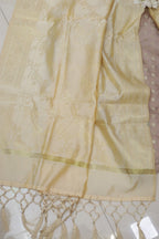 Pastel Banarasi Silk Small Booti Design Suit With Banarasi Silk Dupatta - Luxurion World