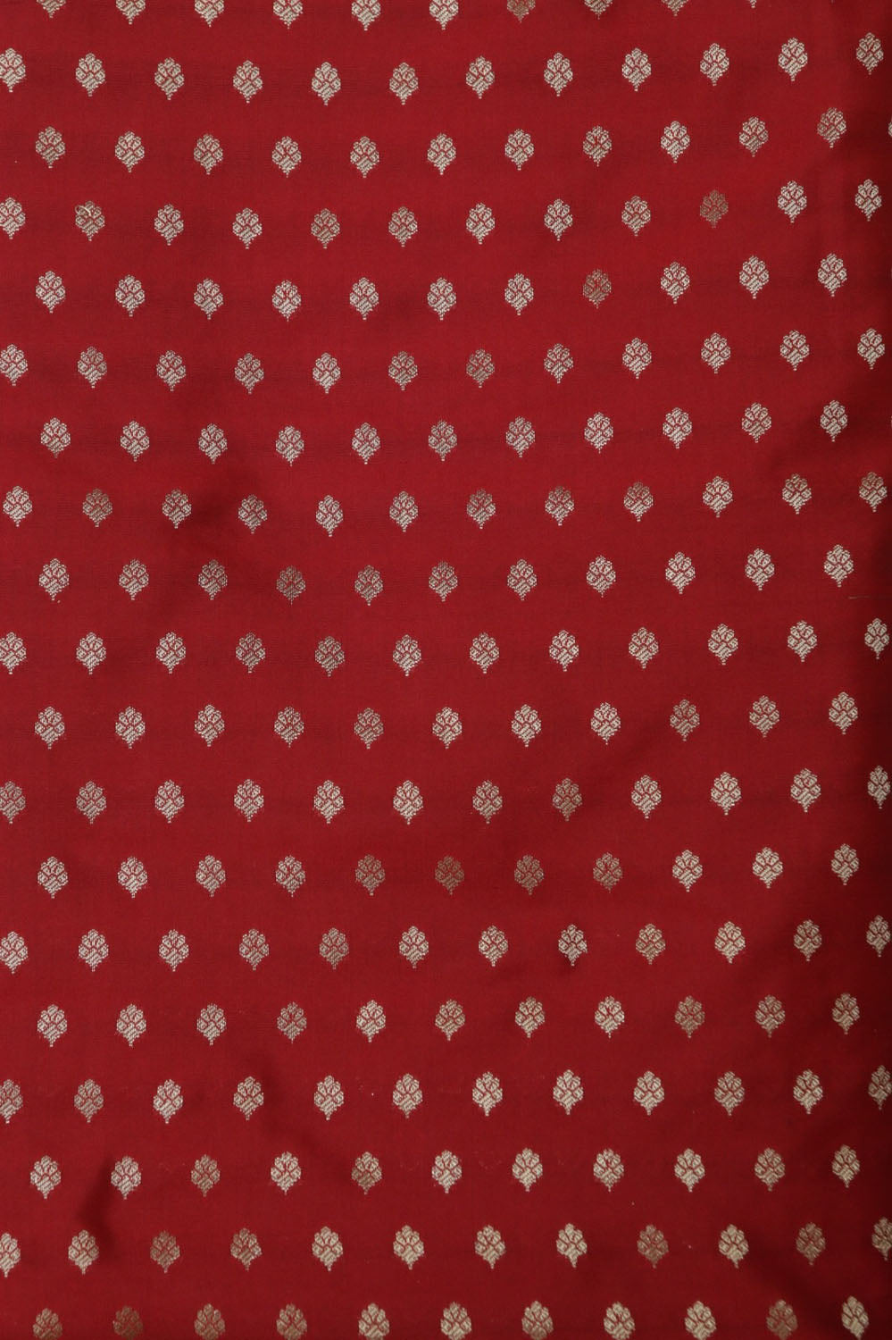 Red Banarasi Silk Small Booti Design With Banarasi Silk Dupatta - Luxurion World