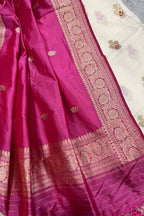Dyeable Banarasi Handloom Chiniya Silk Suit With Pink Banarasi Pure Katan Silk Handloom Dupatta IS4B126100701