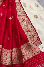 Dyeable Banarasi Handloom Chiniya Silk Suit With Red Banarasi Pure Katan Silk Handloom Dupatta IS4B126100702