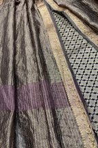Maroon Banarasi Handloom Pure Katan Silk Suit With Brown Banarasi Tissue Silk Dupatta IS4B126100705