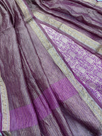 Purple Banarasi Katan Silk Meenakari Double Zari Fabric Brocade Bridal Suit With Purple Banarasi Tissue Silk Dupatta IS4B126100706