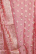Pink Banarasi Soft Silk Three Piece Suit Set - Luxurion World