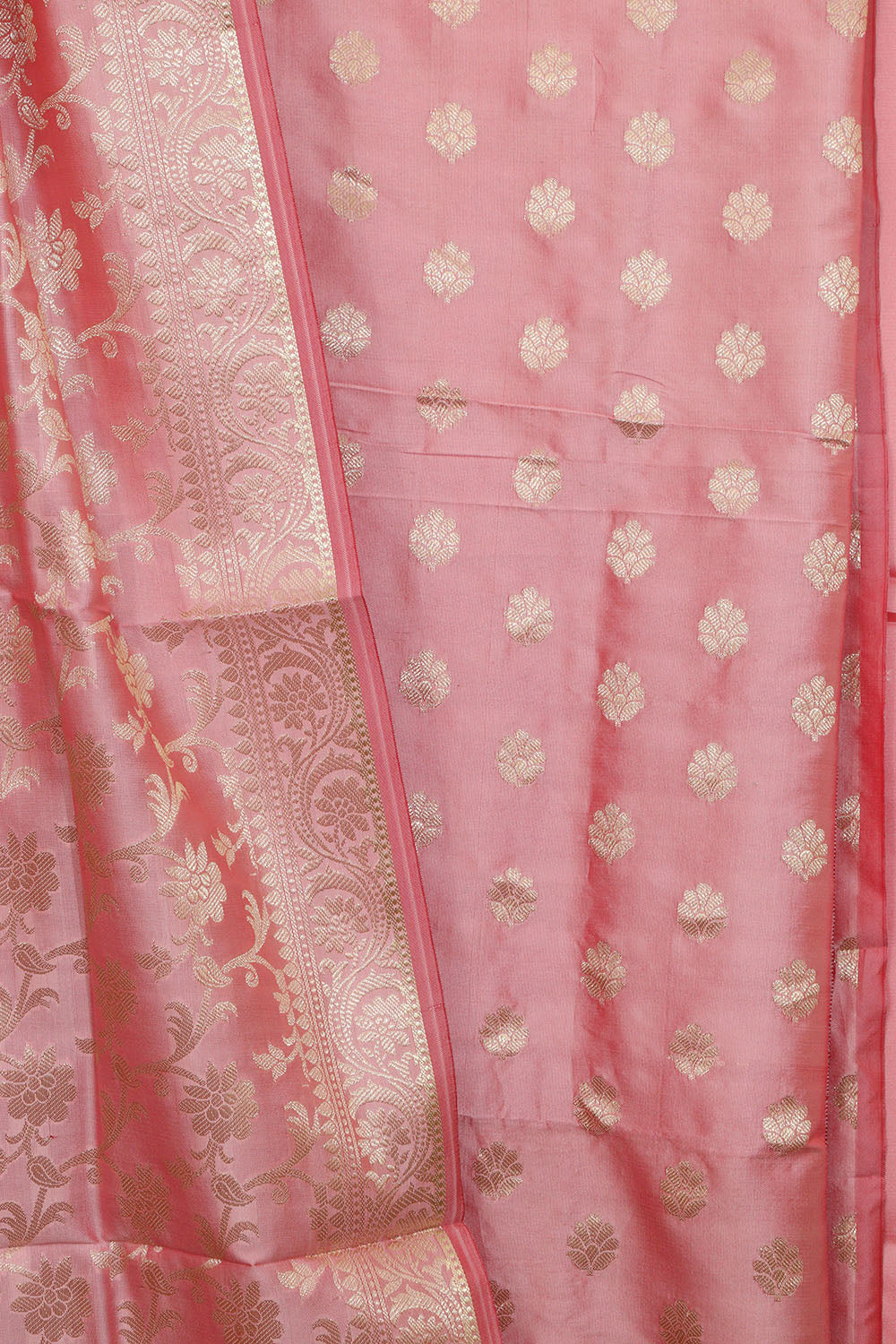 Pink Banarasi Soft Silk Three Piece Suit Set - Luxurion World