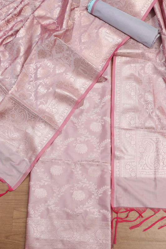 Elegant Purple Banarasi Silk Suit Set - Luxurion World