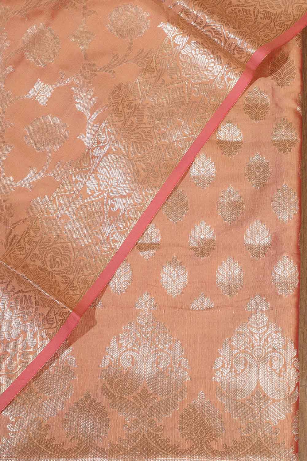 Orange Banarasi Soft Silk Three Piece Suit Set - Luxurion World