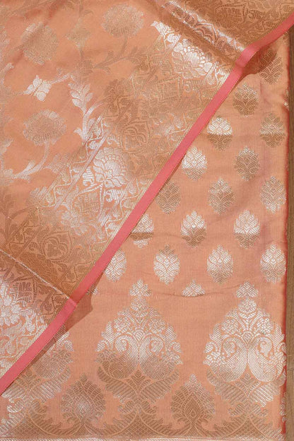 Orange Banarasi Soft Silk Three Piece Suit Set - Luxurion World