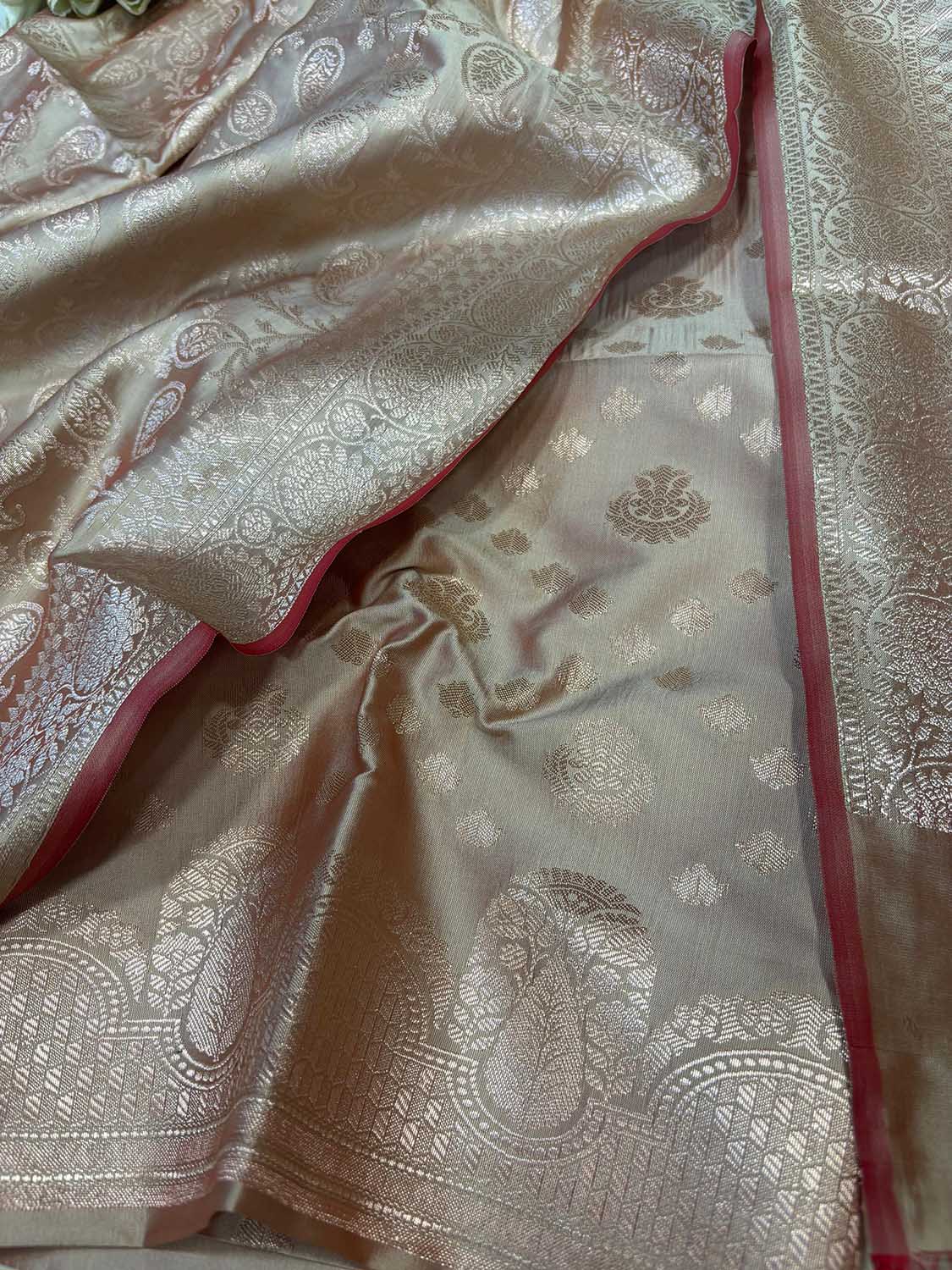 Pastel Banarasi Silk Suit Set - Luxurion World