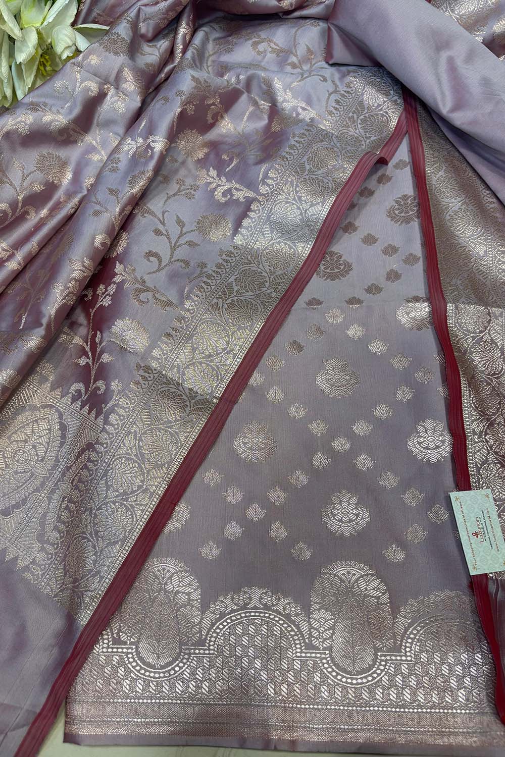 Elegant Purple Banarasi Silk Suit Set - Luxurion World