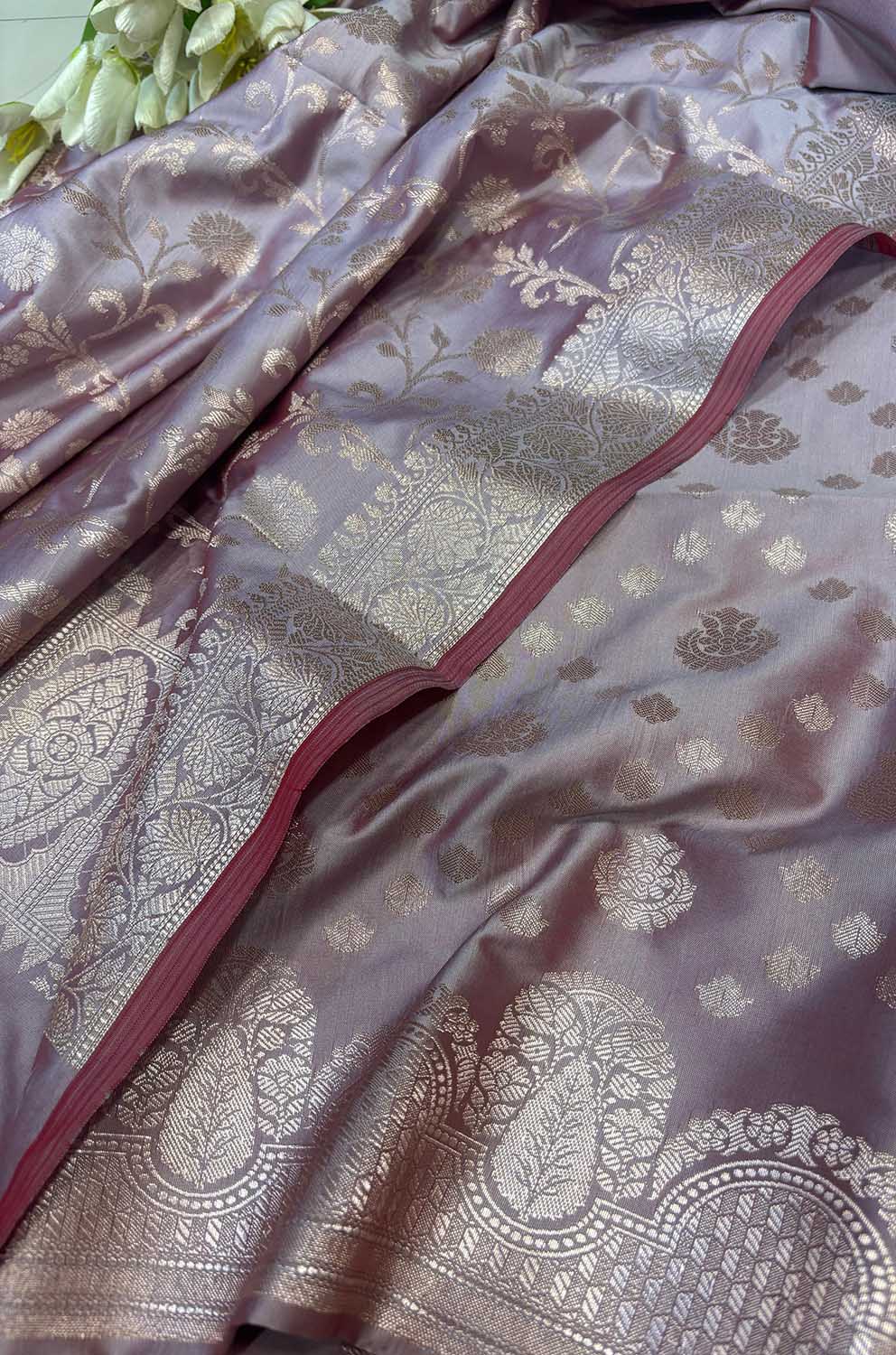 Elegant Purple Banarasi Silk Suit Set - Luxurion World