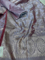 Elegant Purple Banarasi Silk Suit Set - Luxurion World