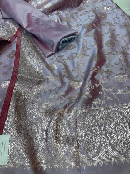 Elegant Purple Banarasi Silk Suit Set - Luxurion World