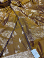 Mustard Yellow Banarasi Silk Suit Set - Luxurion World