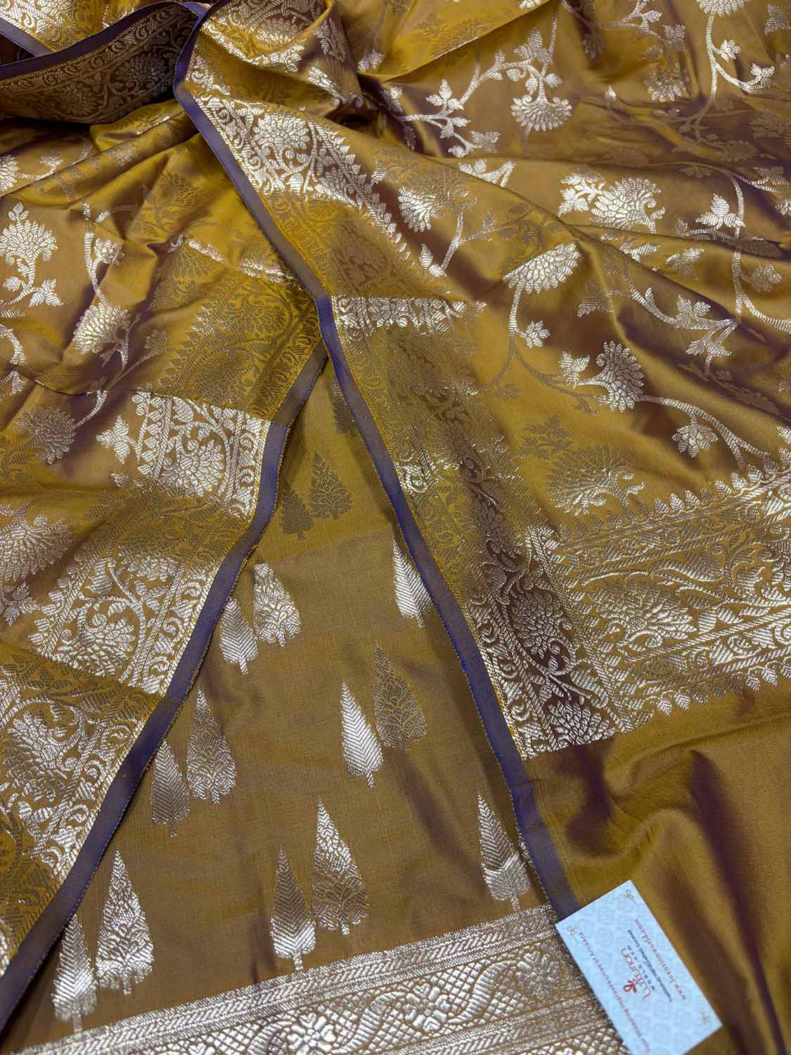 Mustard Yellow Banarasi Silk Suit Set - Luxurion World